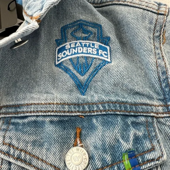 Seattle Sounders FC Blue Jean Jacket - Picture 1 of 5